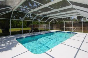 Westbury Court pool and pool house